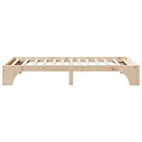 vidaXL sängram Naturlig Solid furu 100 x 200 cm Hållbar