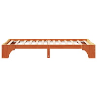 vidaXL Sängram Vaxbrun Massivt tallträ 100 x 200 cm Hållbar Sängram
