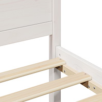 vidaXL Sängram Vit Massivt tallträ 140 x 190 cm Hållbar Sängram