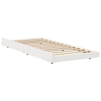 vidaXL Sängram Vit Tall 75 x 190 cm Vikbar Sängram Rektangulär