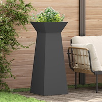 vidaXL växtställ Svart Metall 40 x 40 x 101 cm Dekorativa detaljer