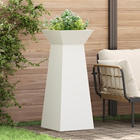 vidaXL Växtställ Vitt Metall 40 x 40 x 101 cm Dekorativa inslag