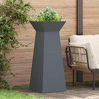 vidaXL Växtställ Antracit Plast 40 x 40 x 101 cm Växtställ Fyrkantigt