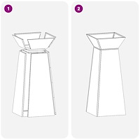 vidaXL Växtställ Antracit Plast 40 x 40 x 101 cm Växtställ Fyrkantigt