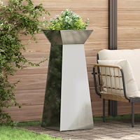 vidaXL Växtställ Galvaniserat stål 40 x 40 x 101 cm Krukor Växtställ