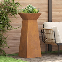 vidaXL Växtställ Väderbeständigt stål 40 x 40 x 101 cm Dekorativa inslag