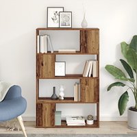 vidaXL Bokhylla Gamla trädet Konstruerat trä 80 x 24 x 124 cm Hyllsystem