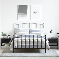 vidaXL Sängbord 2 st Svart ek 40x42x45 cm Ingenjörsträ
