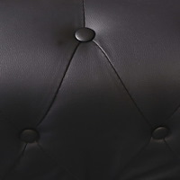 vidaXL Chesterfield hörnsoffa 5-sits svart konstläder