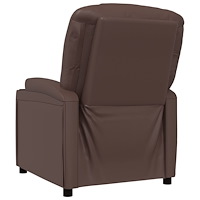 vidaXL Reclinerfåtölj brun konstläder