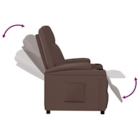 vidaXL Reclinerfåtölj brun konstläder