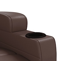 vidaXL Reclinerfåtölj brun konstläder