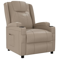 vidaXL Reclinerfåtölj cappuccino konstläder
