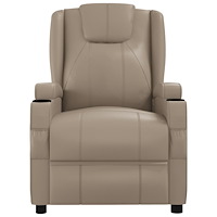 vidaXL Reclinerfåtölj cappuccino konstläder