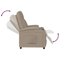 vidaXL Reclinerfåtölj cappuccino konstläder