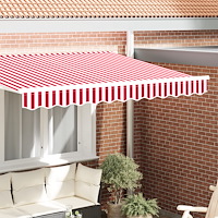 vidaXL Markis Valance för 2.5 m Ram Röd och Vit 2.3x0.2 m