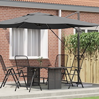vidaXL Cantilever Roma Parasol Antracit 286x285x265 cm Aluminium
