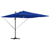 vidaXL Kantilever Roma Parasoll med LED-lampor Azurblå 286x285x270 cm Aluminium