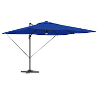 vidaXL Kantilever Roma Parasoll med LED-lampor Azurblå 286x285x270 cm Aluminium