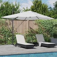 vidaXL Cantilever Parasoll Sand Polyester, Aluminium Stor Justerbar