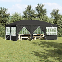 vidaXL Festtält med 10 sidoväggar Antracit 6x4 m PE