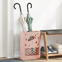 vidaXL Paraplyställ Rosa Metall Medium Dekorativa inslag Paraplyställ