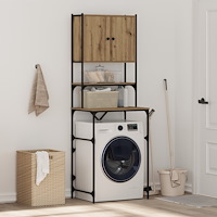 vidaXL Tvättmaskinskåp Artisan Ek 68x48,5x194 cm