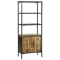 vidaXL Högt Skåp 70x35x180 cm Solid Grovt Mangoträ, vidaXL Sidoarmoire 70x35x70 cm Solid Grovt Mangoträ, vidaXL Bokhylla 70x35x...