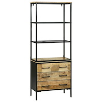 vidaXL Högskåp 70x35x180 cm Solid Grov Wood Mango, vidaXL Sido Skåp 70x35x70 cm Solid Grov Wood Mango, vidaXL Bokhylla 70x35x11...