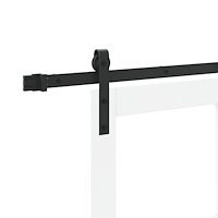 vidaXL Skjutdörr med Beslag Set 'ORKDAL'Vit Massivt Trä & Glas