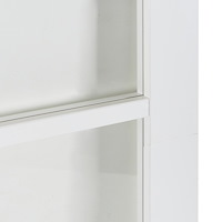 vidaXL skjutdörr med hårdvaruset 'ORKDAL'Vit massivt trä & glas