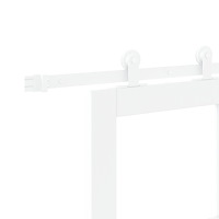 vidaXL Skjutdörr med skruvsats 'ORKDAL'Vit MDF & Glas
