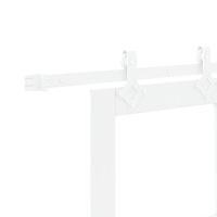 vidaXL Skjutdörr med installationsset Vit 73,5x211 cm Massivt trä från furu
