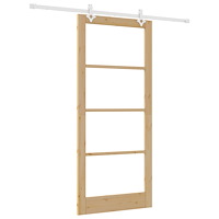 vidaXL Skjutdörr med Utrustningssats 93x211 cm Massivt Trä i Furu