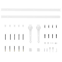 vidaXL Skjutdörr med beslag Set 93x211 cm Massivt trä Pall