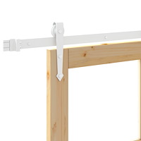vidaXL Skjutdörr med Hårdvarusats 78x232 cm Massivt Trä Furu