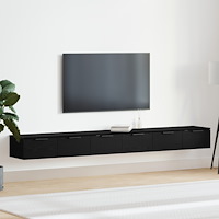 vidaXL Väggskåp 2 delar Svart ek 102x30x20 cm Trä