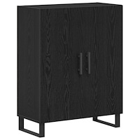vidaXL Höjskåp Svart Ek 69.5x34x180 cm Konstruerat Trä