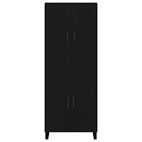vidaXL Höjskåp Svart Ek 69.5x34x180 cm Konstruerat Trä