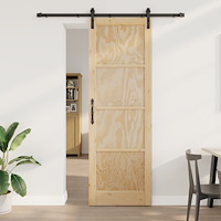 vidaXL skjutdörr med tillbehörsset 78x232 cm Massivt tallträ, vidaXL inredningsdörr 'ORKDAL'78x232x4 cm Massivt tallträ