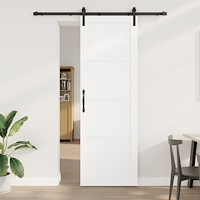 vidaXL Skjutdörr med beslag Vit 78x232 cm Massivt Furu, vidaXL Inredningsdörr 'ORKDAL'Vit 78x232x4 cm Massivt Furu