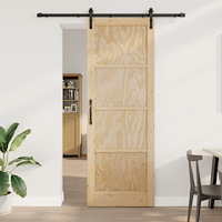 vidaXL Skjutdörr med beslag 83x232 cm Solid Trä Furu, vidaXL Inomhusdörr ORKDAL 83x232x4 cm Solid Trä Furu