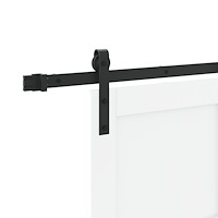 vidaXL Skjutdörr med Tillbehör Vit 83x232 cm Massivt Trä Furu