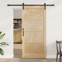 vidaXL skjutdörr med tillbehör 93x202 cm Massivt tallträ, vidaXL inredningsdörr