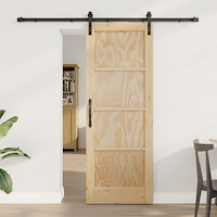 vidaXL Skjutdörr med beslag 73.5x198.5 cm Massiv furu, vidaXL inredningsdörr 'ORKDAL'73.5x198.5x4 cm Massiv furu