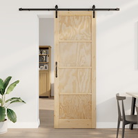 vidaXL Skjutdörr med beslag 83x232 cm Massiv trädfuru, vidaXL Inomhusdörr 'ORKDAL'83x232x4 cm Massiv trädfuru
