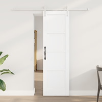 vidaXL Skjutdörr med Uppsättning Vit 61x198.5 cm Massivt Trä, vidaXL Inredningsdörr ‘ORKDAL’ Vit 61x198.5x4 cm Massivt Trä