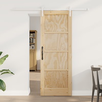 vidaXL Skjutdörr med Utrustningsset 73.5x198.5 cm Massivt Furu, vidaXL Inredningsdörr 'ORKDAL'73.5x198.5x4 cm Massivt Furu