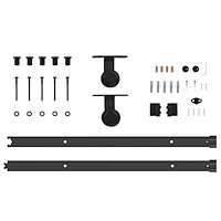 vidaXL Skjutdörr med Hardware Set Vit 78x202 cm Massivt Trä Furu