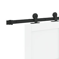 vidaXL Skjutdörr med Hardware Set Vit 78x202 cm Massivt Trä Furu